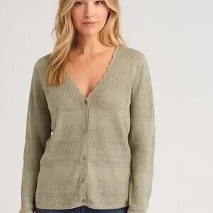 Frye sage green cotton pointelle